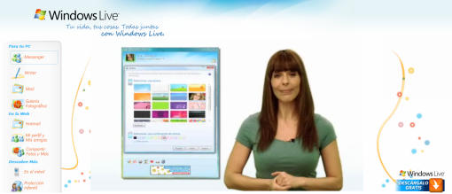 Presentadora virtual de Windows Live